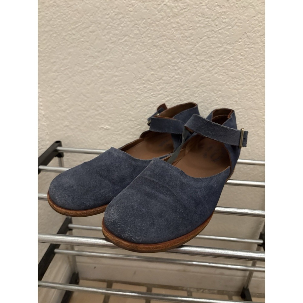 Kork Ease Bellota Shoes Womens 7.5M Blue Suede Leather Flats CCOD18 *READ!